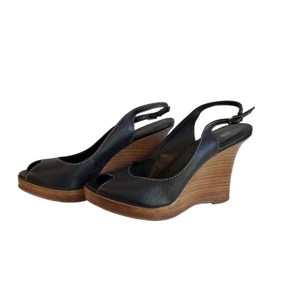 Aldo Shoes - Aldo Peeptoe Slingback Wedge, Sz 6